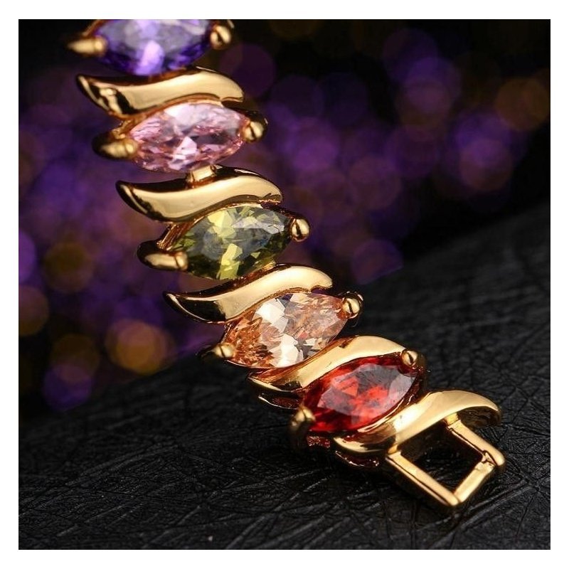 PULSERA DE DISEÑO CON CIRCONITAS MULTICOLOR