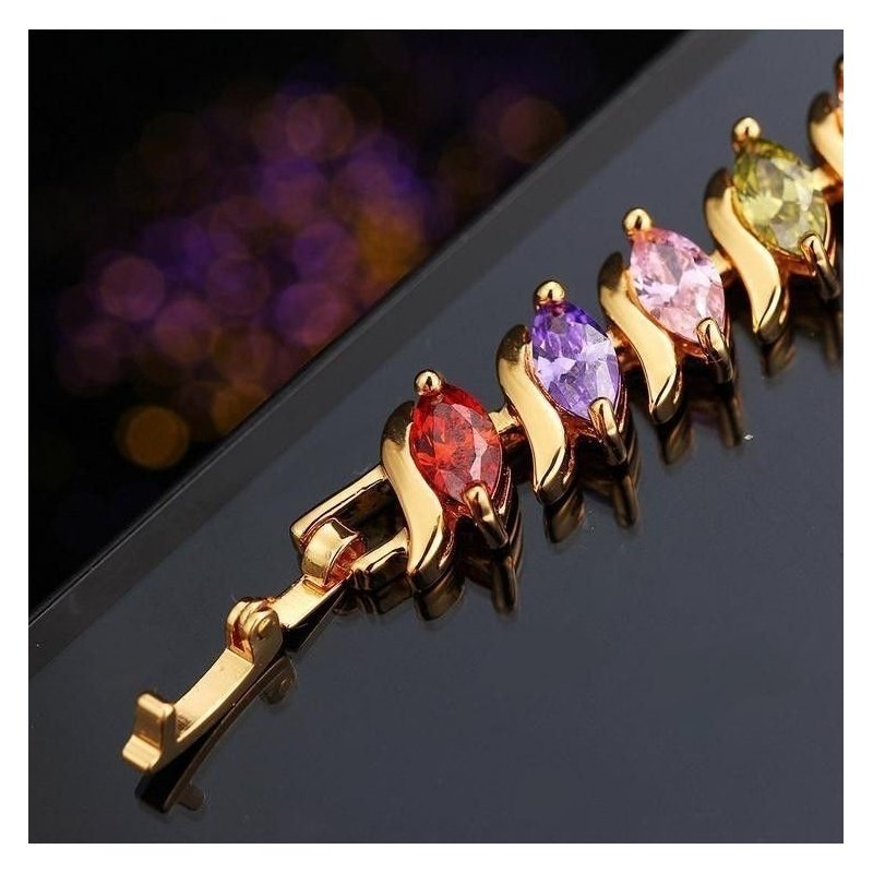 PULSERA DE DISEÑO CON CIRCONITAS MULTICOLOR