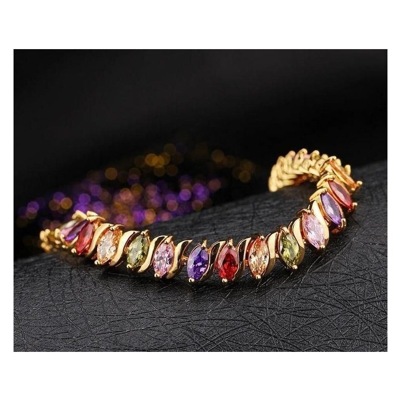 PULSERA DE DISEÑO CON CIRCONITAS MULTICOLOR