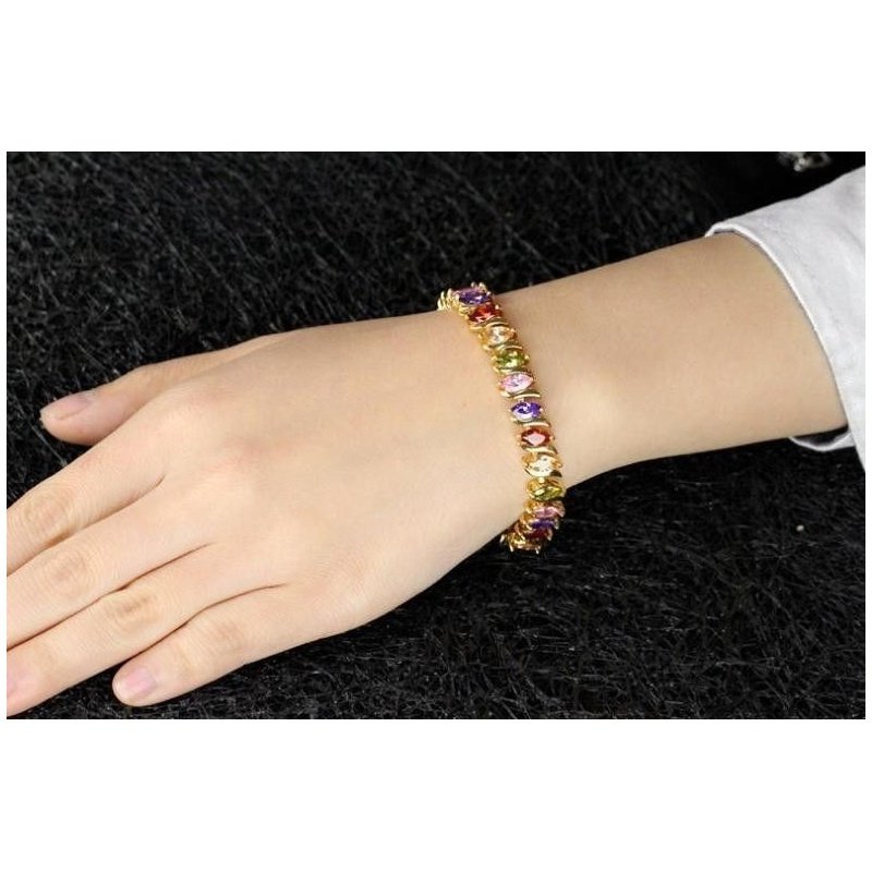 PULSERA DE DISEÑO CON CIRCONITAS MULTICOLOR