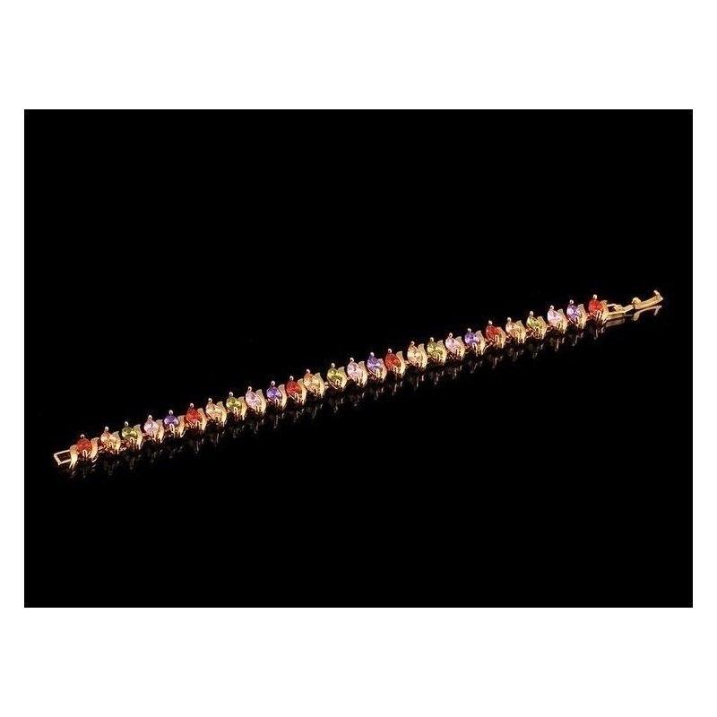 PULSERA DE DISEÑO CON CIRCONITAS MULTICOLOR