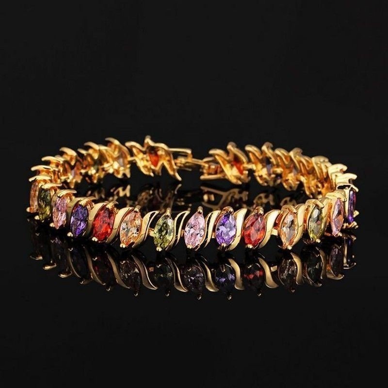 PULSERA DE DISEÑO CON CIRCONITAS MULTICOLOR