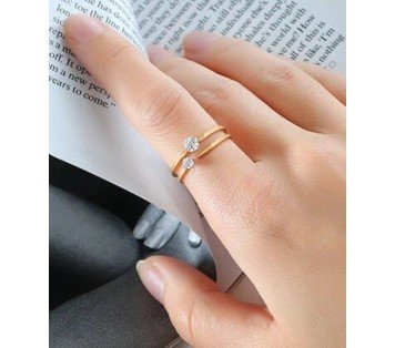 PAREJA DE ANILLOS COMPROMISO, CON ORO 18 K