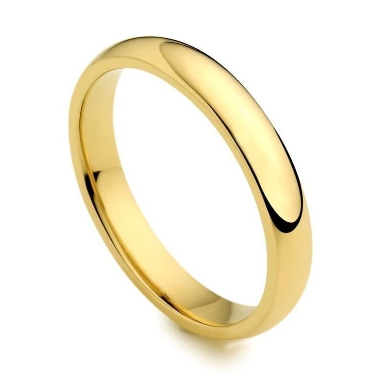 ALIANZA CLÁSICA 3,5 MM CON ORO 18 KILATES