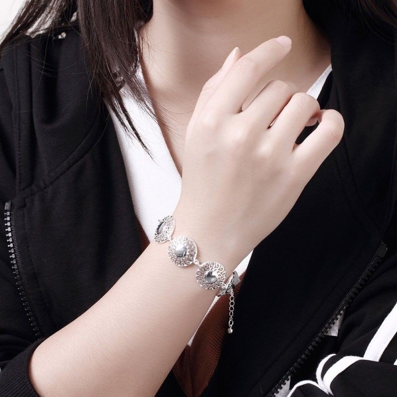 PULSERA CÍRCULOS CON PLATA 925