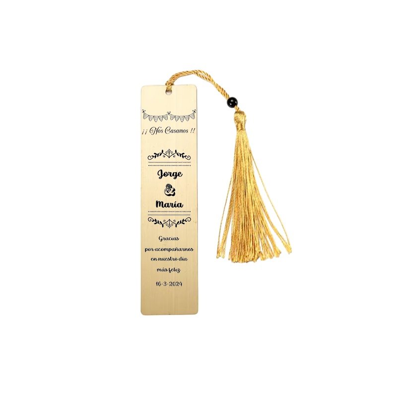 MARCAPÁGINAS PERSONALIZADO BODAS