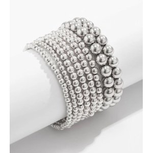 Pulsera bolas de plata ♥ Pulseras plata baratas ♥ Pulseras bolas