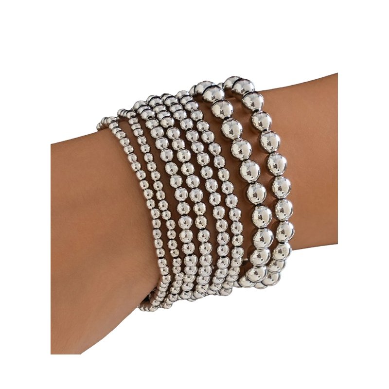 PULSERA BOLAS 100% PLATA DE LEY 925, VARIOS TAMAÑOS