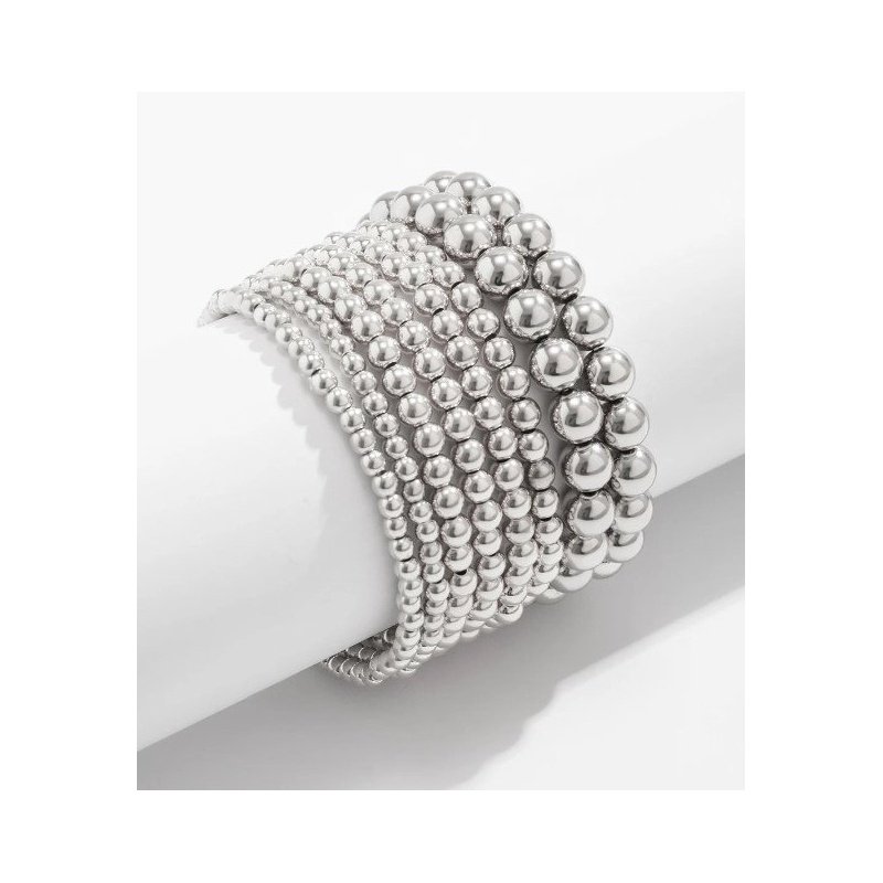 PULSERA BOLAS 100% PLATA DE LEY 925, VARIOS TAMAÑOS