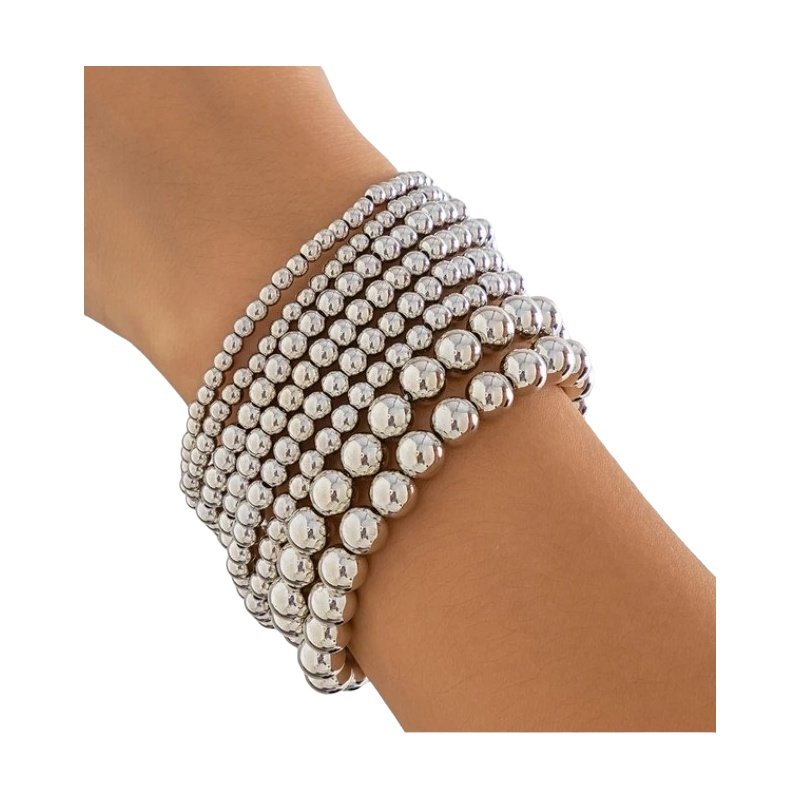 PULSERA BOLAS 100% PLATA DE LEY 925, VARIOS TAMAÑOS