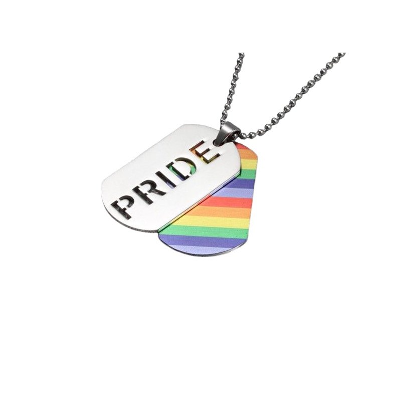 COLGANTE BANDERA ARCO IRIS, ORGULLO LGTBI ACERO, PERSONALIZABLE