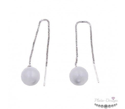 PENDIENTES LARGOS FIESTA CON OPALOS, PLATA S925