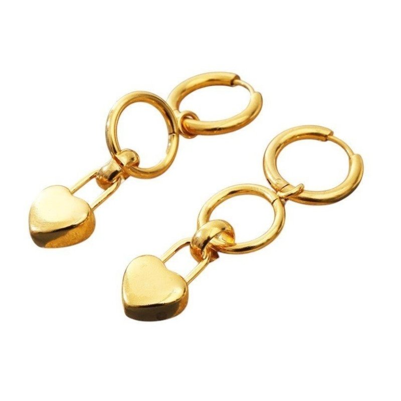 PENDIENTES PARÍS ACERO Y ORO WATERPROOF