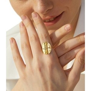 ANILLO OVALADO ACERO DORADO WATERPROOF AJUSTABLE