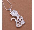 COLGANTE GATO CALADO CON CIRCONITAS Y PLATA COLGANTE GATO CALADO CON CIRCONITAS Y PLATA
