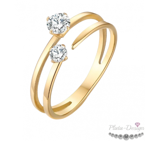 ANILLO COMPROMISO DOBLE CARRIL Y DOS CIRCONITAS ANILLO COMPROMISO DOBLE CARRIL Y DOS CIRCONITAS