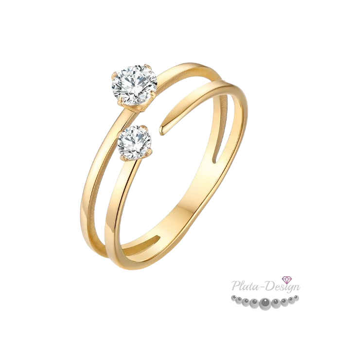 anillo compromiso con dos diamantes