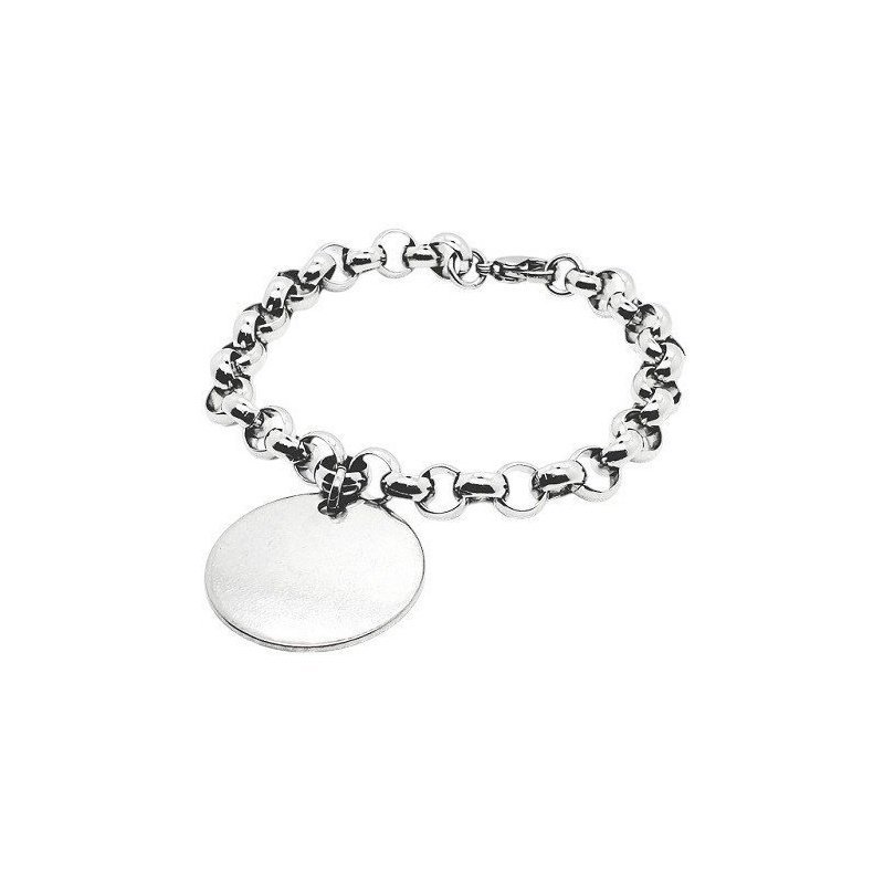 PULSERA ROLO ACERO CON CHAPA PERSONALIZADA