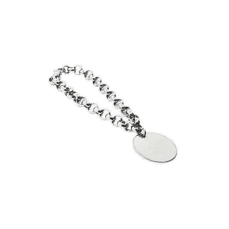 PULSERA ROLO ACERO CON CHAPA PERSONALIZADA