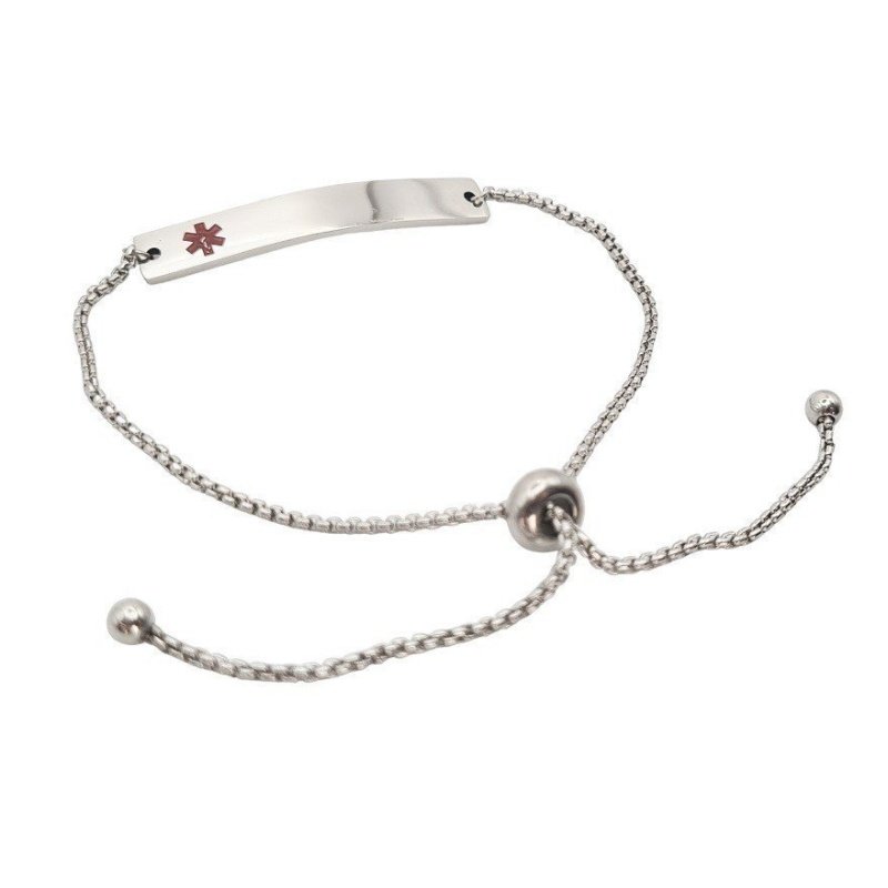 PULSERA ESCLAVA ALERTA MÉDICA MUJER TALLA AJUSTABLE