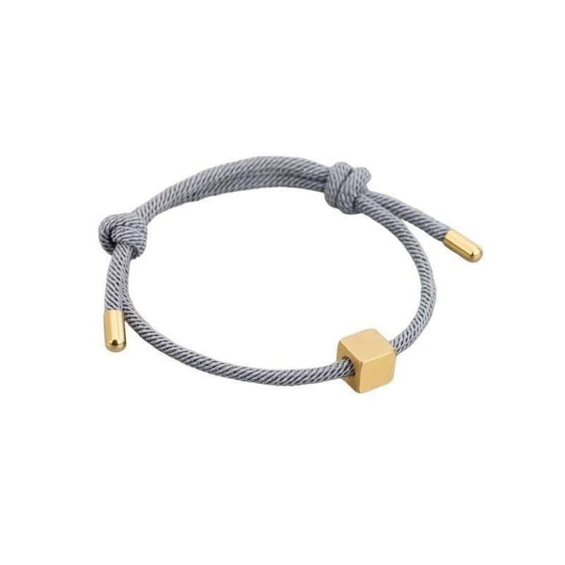 2 PULSERAS PARA PAREJAS CON IMÁN Y CUBO PERSONALIZADO