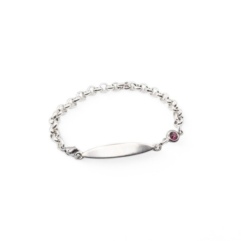 PULSERA ESCLAVA PERSONALIZADA CON CHARM DE COLOR