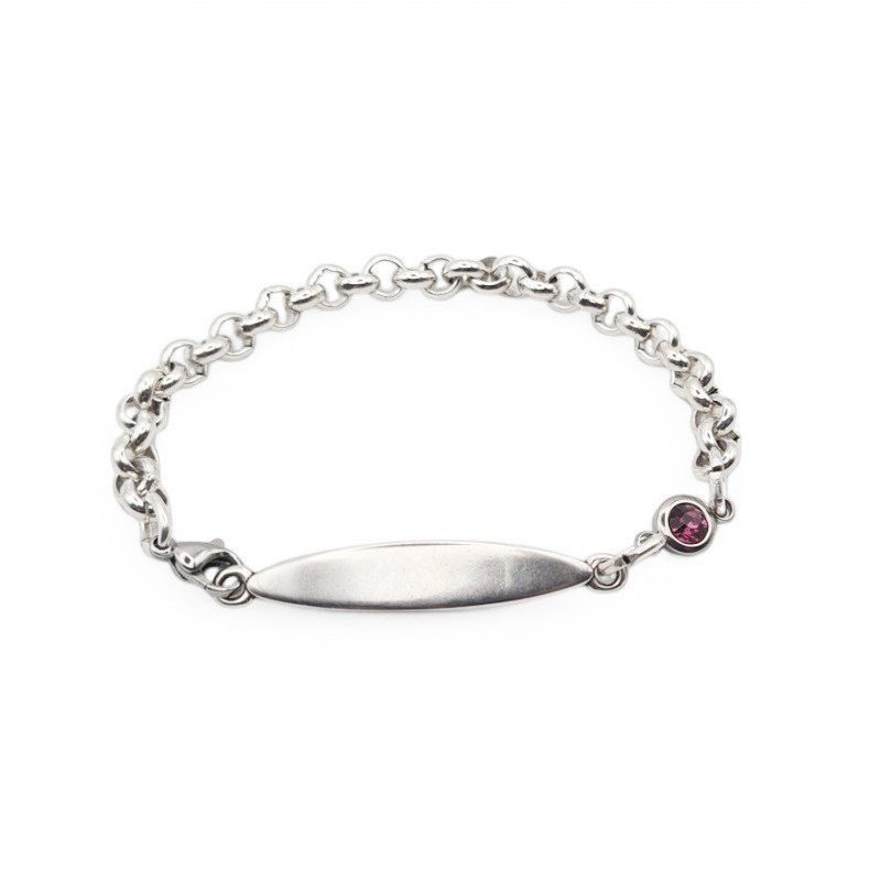 PULSERA ESCLAVA PERSONALIZADA CON CHARM DE COLOR