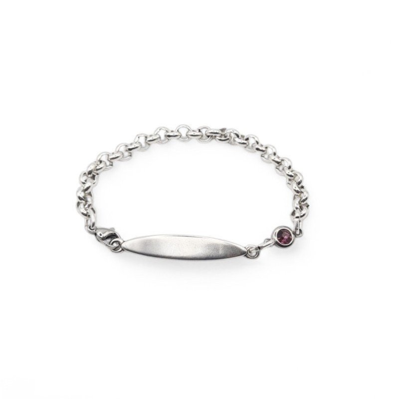 PULSERA ESCLAVA PERSONALIZADA CON CHARM DE COLOR