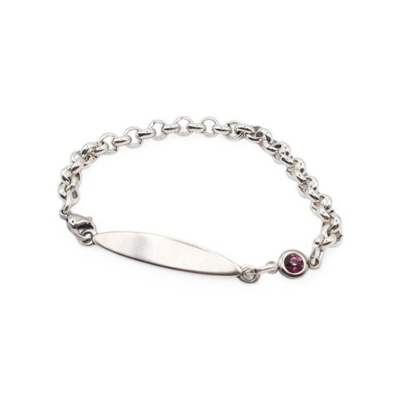 PULSERA ESCLAVA PERSONALIZADA CON CHARM DE COLOR