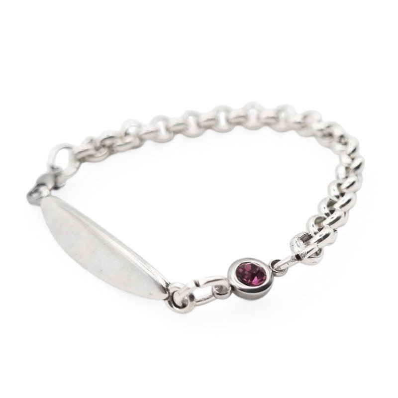 PULSERA ESCLAVA PERSONALIZADA CON CHARM DE COLOR