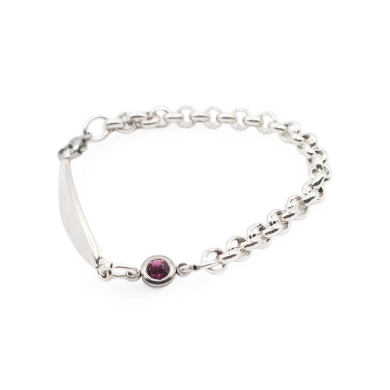 PULSERA ESCLAVA PERSONALIZADA CON CHARM DE COLOR