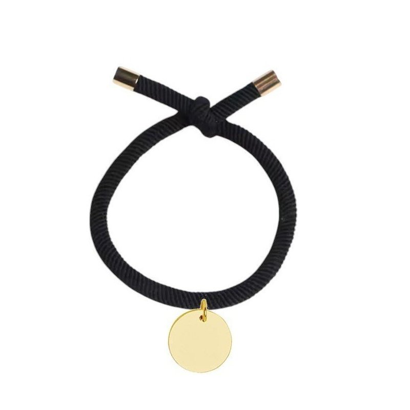 PULSERA ELÁSTICA CON MEDALLA DORADA PERSONALIZADA, VARIOS COLORES