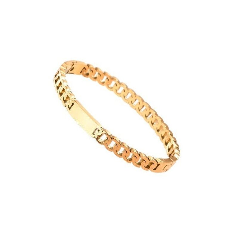 PULSERA PARA NIÑA CON NOMBRE ANA, ESCLAVA RÍGIDA ACERO Y ORO