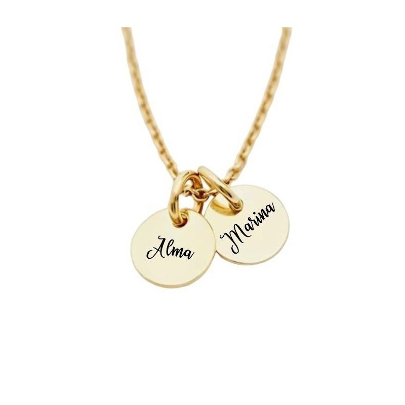 COLLAR CON MEDALLITAS PERSONALIZADAS