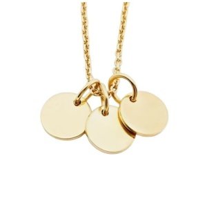 collares personalizados de acero y oro