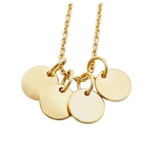 colgantes personalizados de acero y oro con nombres