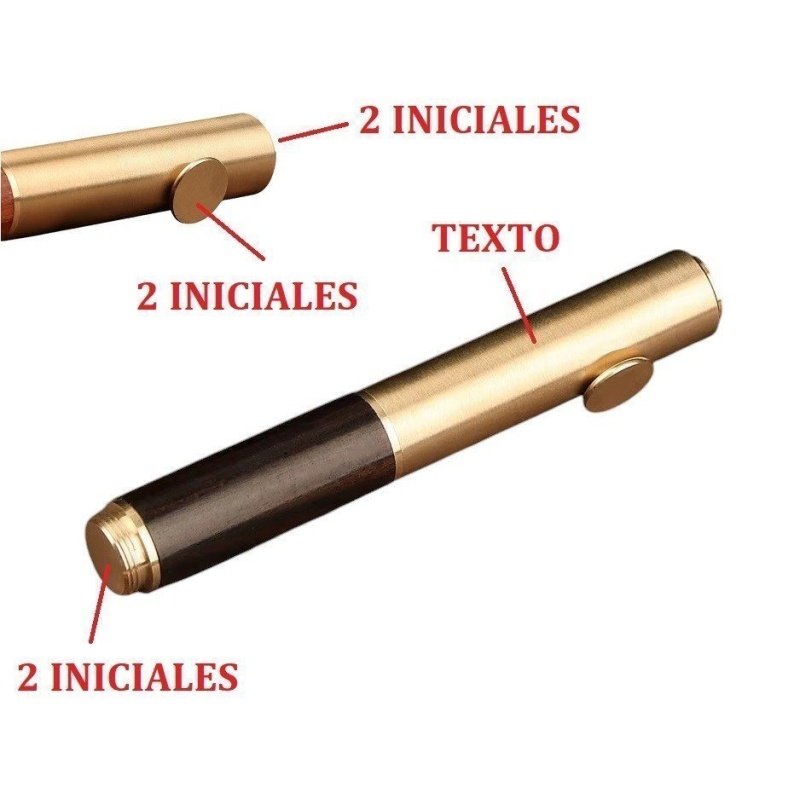 MINI PLUMA ESTILOGRÁFICA MADERA Y ACERO SATINADO