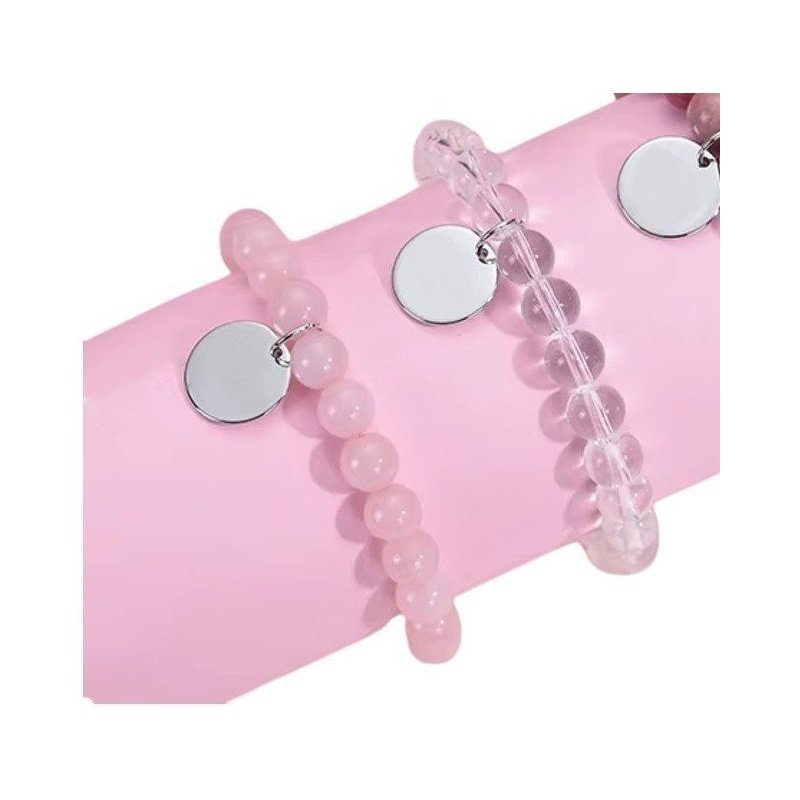 PULSERA PERSONALIZADA ZAMAK Y PIEDRAS NATURALES