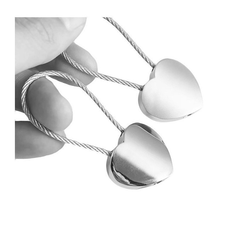 LLAVERO ACERO CORAZÓN PARA GRABAR ACERO INOX