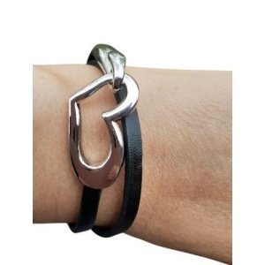 Pulsera cuero corazón ♥ Pulsera cuero doble vuelta personalizada
