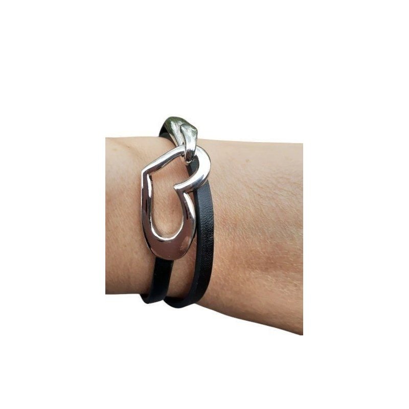 PULSERA ó COLLAR CUERO CORAZÓN (VARIOS COLORES)