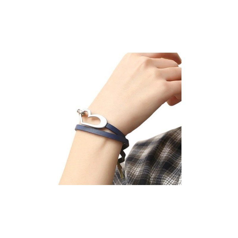 PULSERA ó COLLAR CUERO CORAZÓN (VARIOS COLORES)