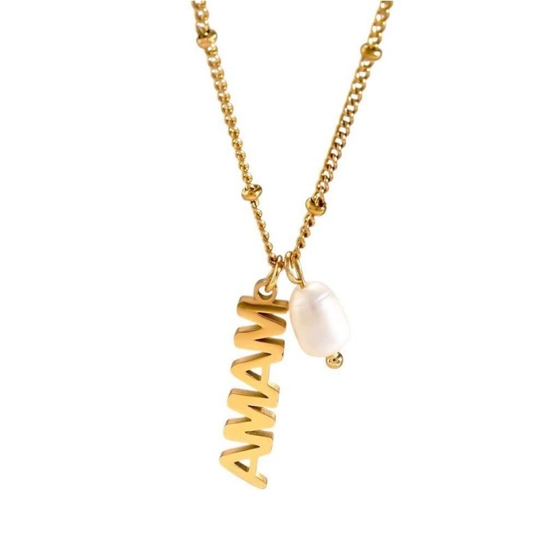 COLLAR PALABRA MAMÁ PERLA