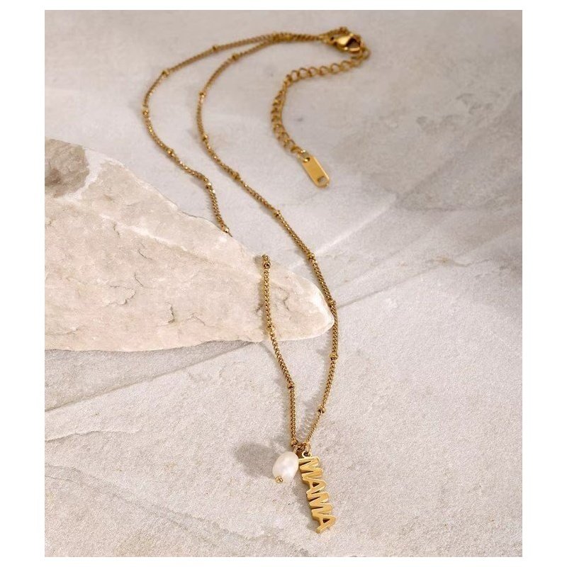 COLLAR PALABRA MAMÁ PERLA