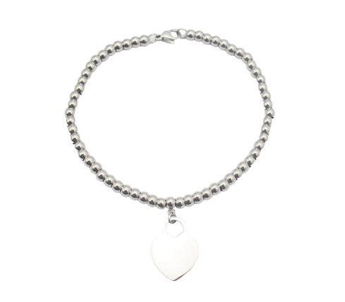 PULSERA BOLAS CON CORAZÓN PARA GRABAR