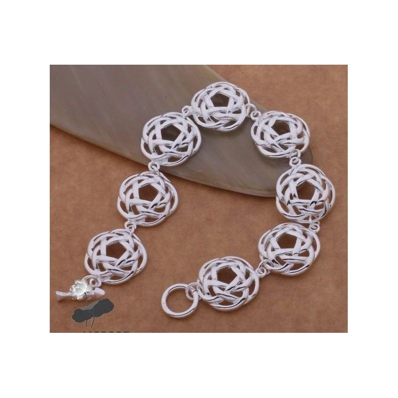 PULSERA CÍRCULOS CALADOS CON PLATA 925