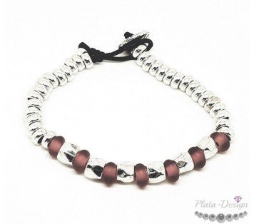 PULSERA ESTILO UNO DE 50 MURANO MARRÓN