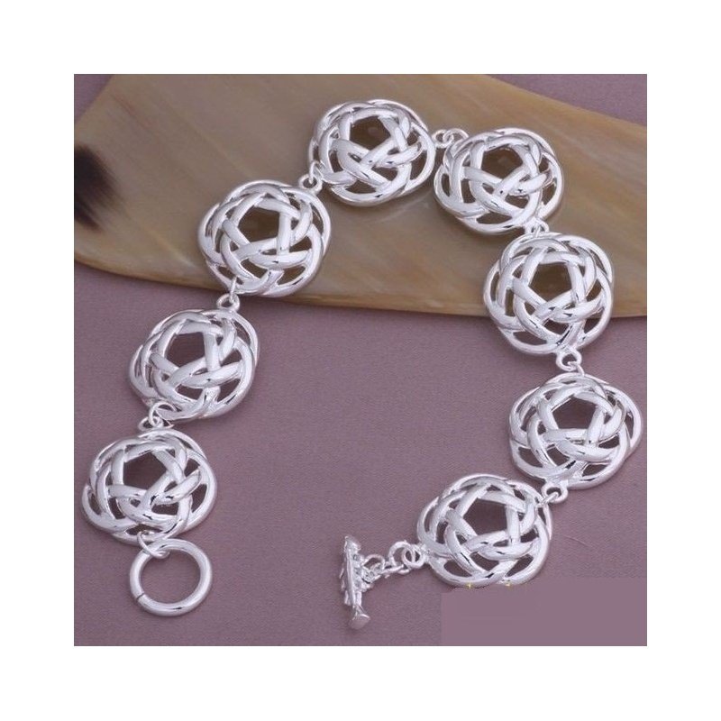 PULSERA CÍRCULOS CALADOS CON PLATA 925