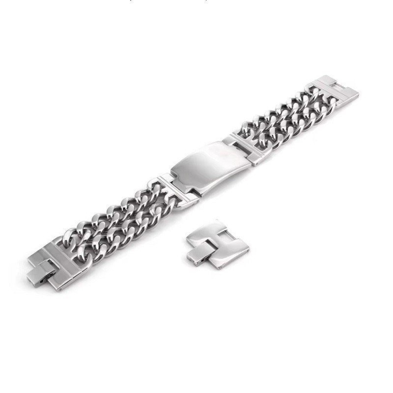 ESCLAVA GORDA DOBLE MALLA ACERO