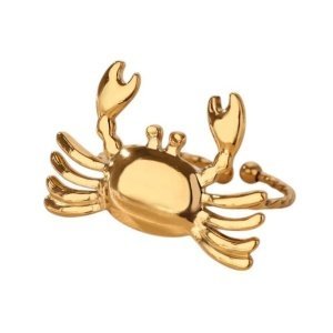 anillo cangrejo nécora zodíaco cancer talla ajustable